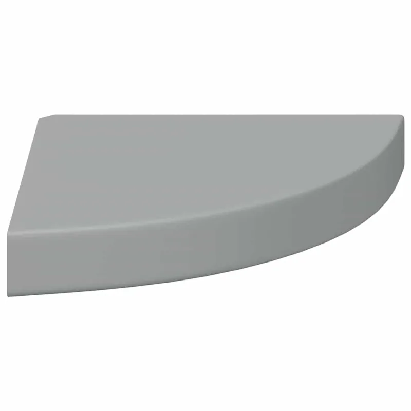 Pakabinama kampinė lentyna, pilkos spalvos, 25x25x3,8cm, MDF