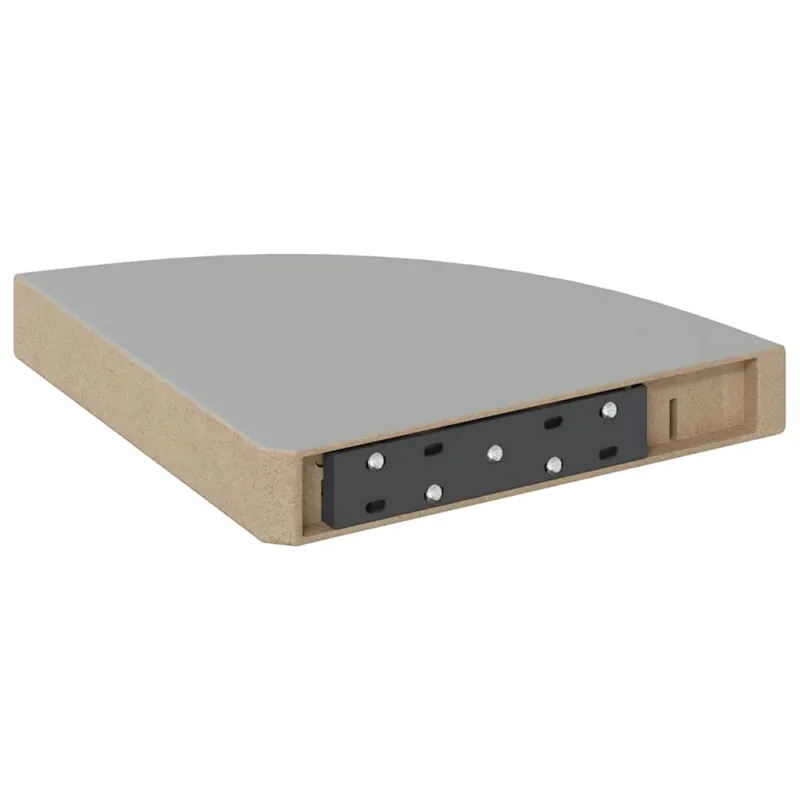 Pakabinama kampinė lentyna, pilkos spalvos, 25x25x3,8cm, MDF