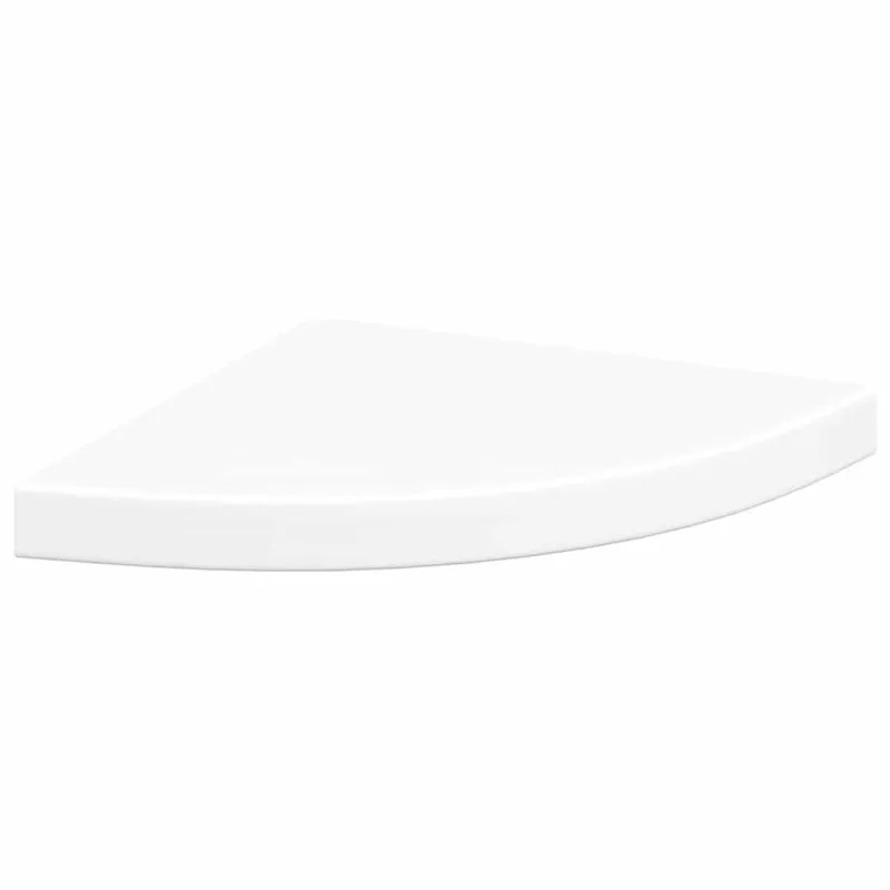 Kampinės lentynos, 2 vnt., baltos, 35x35x3,8 cm, MDF