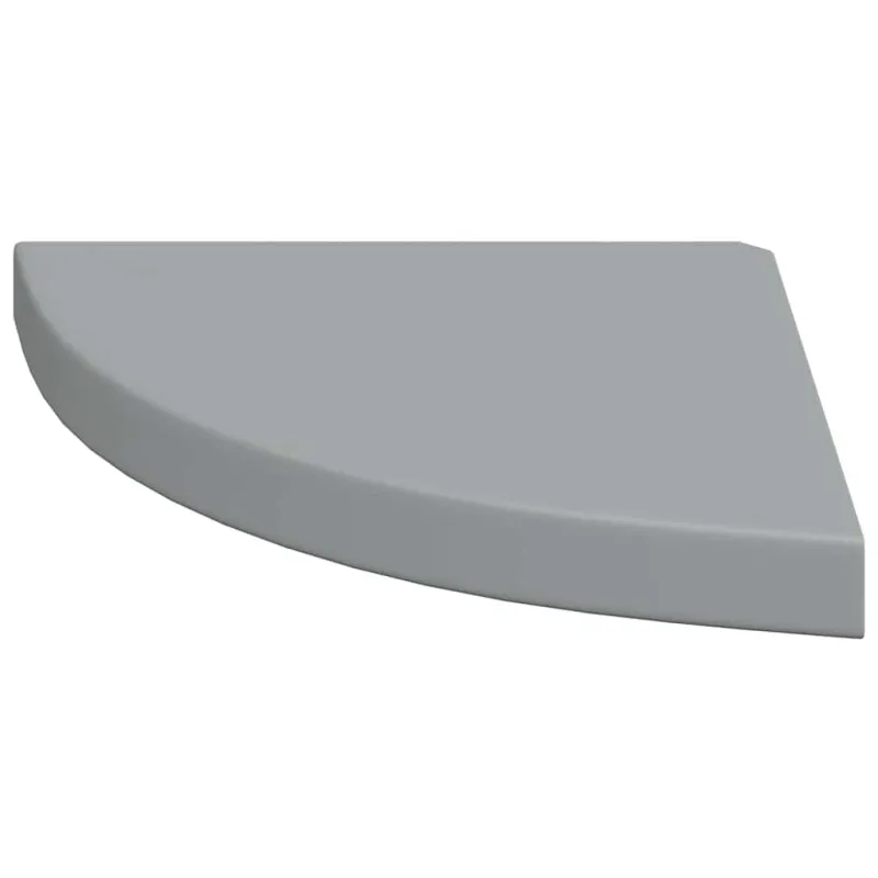 Pakabinama kampinė lentyna, pilkos spalvos, 35x35x3,8cm, MDF