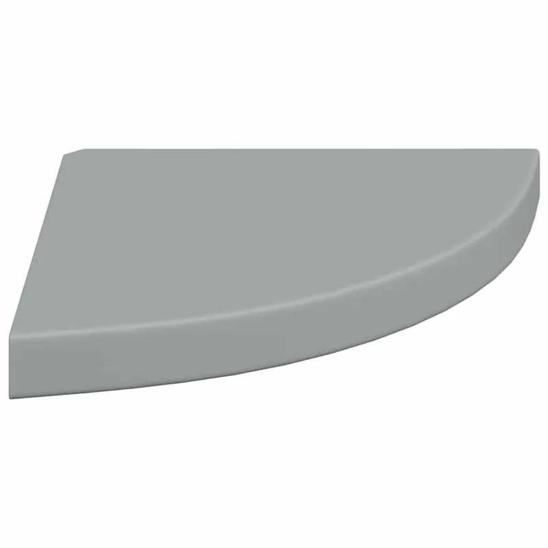 Pakabinama kampinė lentyna, pilkos spalvos, 35x35x3,8cm, MDF