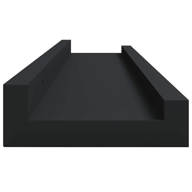 Lentynos nuotraukų rėmeliams, 2vnt., juodos, 60x9x3cm, MDF