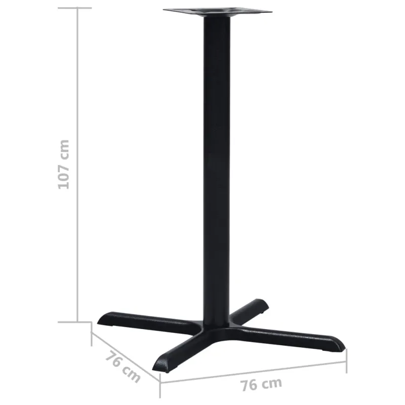 Bistro stalo koja, juodos spalvos, 76x76x107cm, ketus