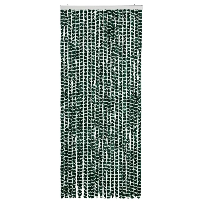 Užuolaida nuo vabzdžių, žalia ir balta, 90x220 cm, šenilis