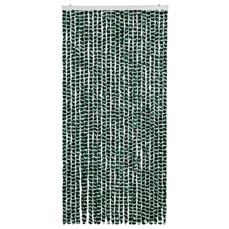 Užuolaida nuo vabzdžių, žalia ir balta, 100x220cm, šenilis