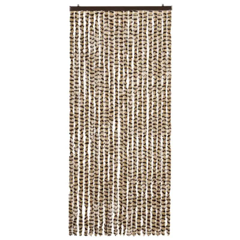 Užuolaida nuo vabzdžių, smėlio ir ruda, 90x220cm šenilis