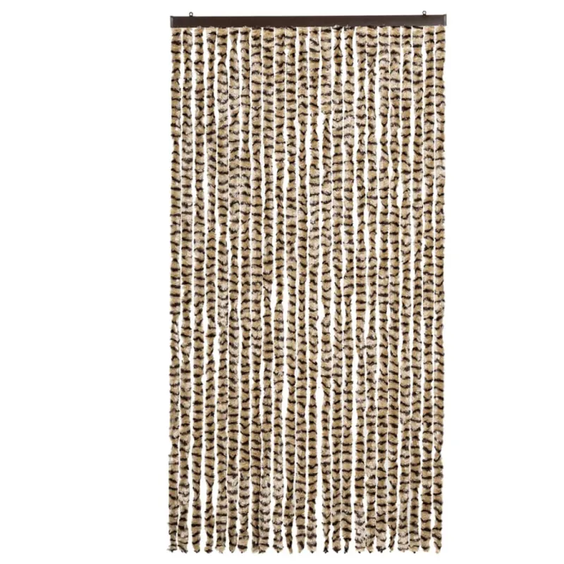 Užuolaida nuo vabzdžių, smėlio ir ruda, 100x220cm šenilis
