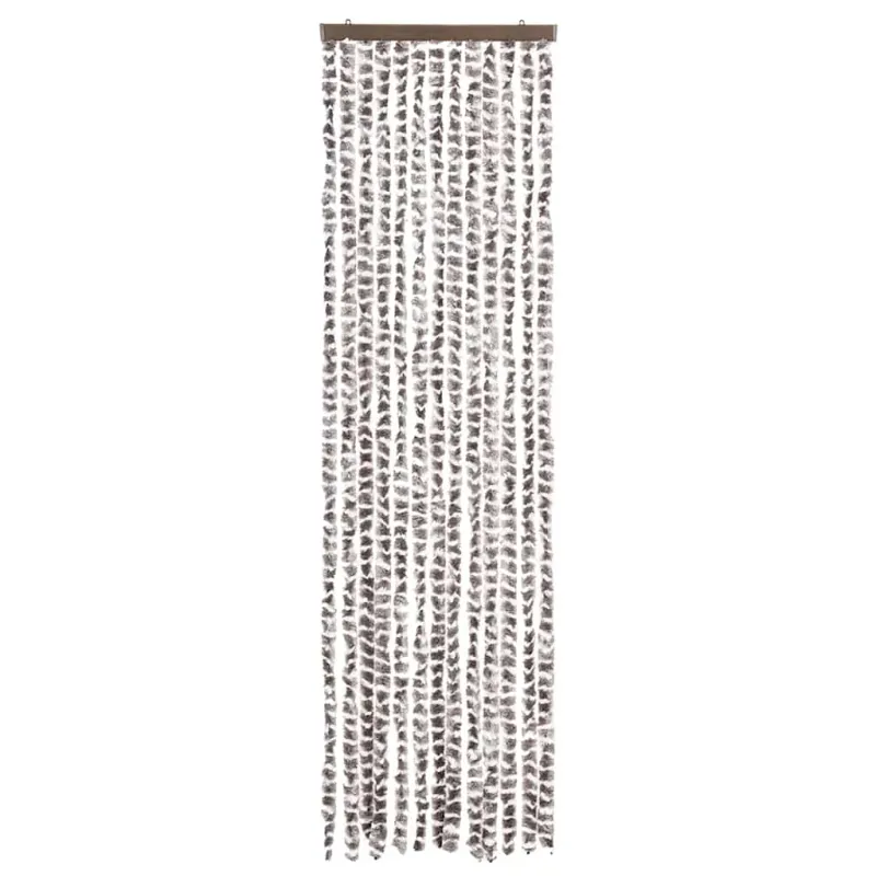 Užuolaida nuo vabzdžių, taupe ir balta, 56x185cm, šenilis