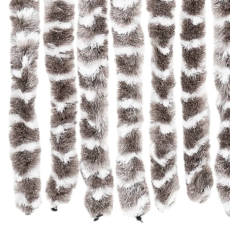 Užuolaida nuo vabzdžių, taupe ir balta, 90x220cm, šenilis
