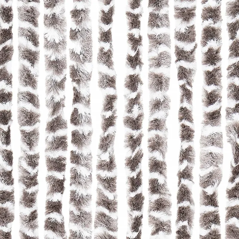 Užuolaida nuo vabzdžių, taupe ir balta, 100x220cm, šenilis