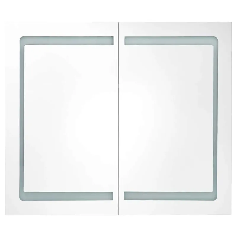 Veidrodinė vonios spintelė su LED apšvietimu, 80x12,2x68cm