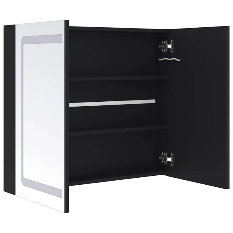 Veidrodinė vonios spintelė su LED apšvietimu, 80x12,2x68cm