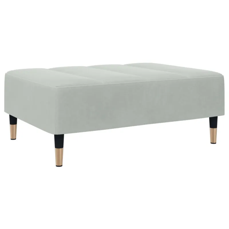 Dvivietė sofa-lova su pakoja, šviesiai pilkos spalvos, aksomas