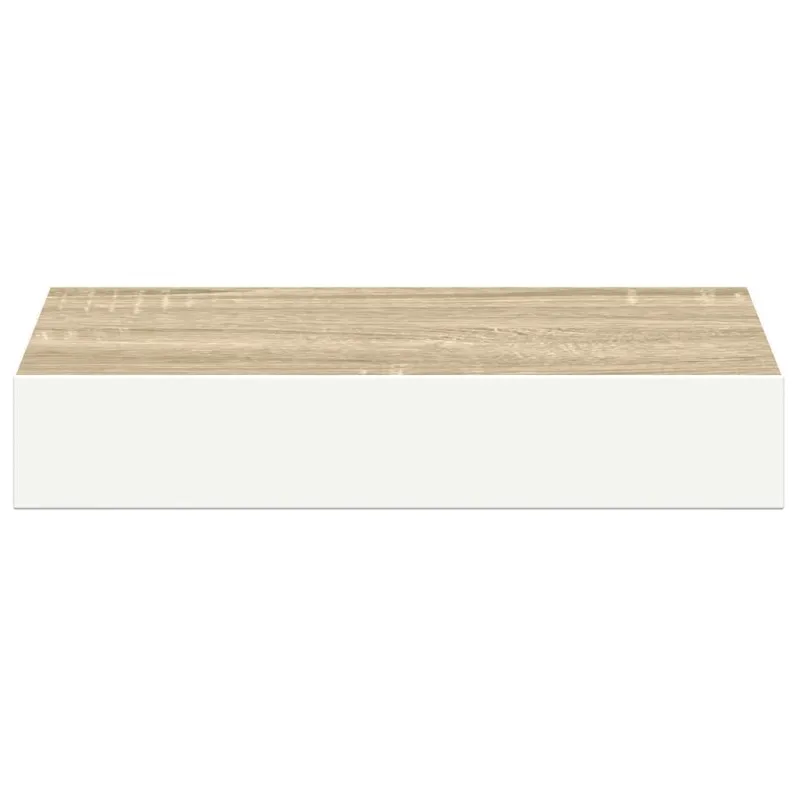 Pakabinamos lentynos, 4vnt., ąžuolo/baltos, 23x23,5x3,8cm, MDF