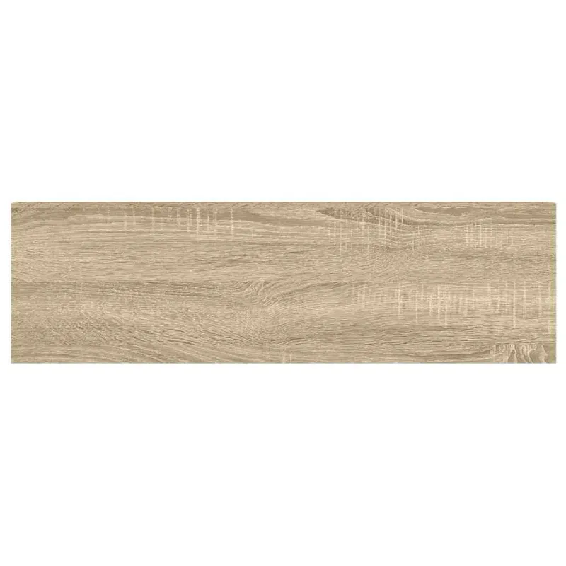 Pakabinama sieninė lentyna, ąžuolo/baltos, 80x23,5x3,8cm, MDF