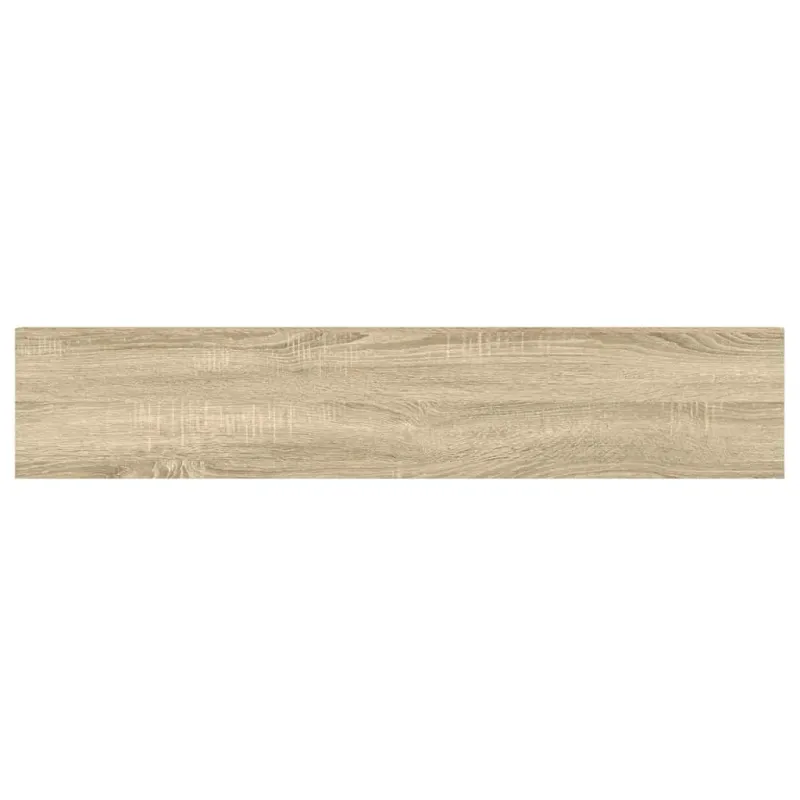 Pakabinama sieninė lentyna, ąžuolo/balta, 120x23,5x3,8cm, MDF