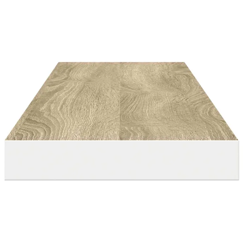 Pakabinamos lentynos, 4vnt., ąžuolo/baltos, 120x23,5x3,8cm, MDF