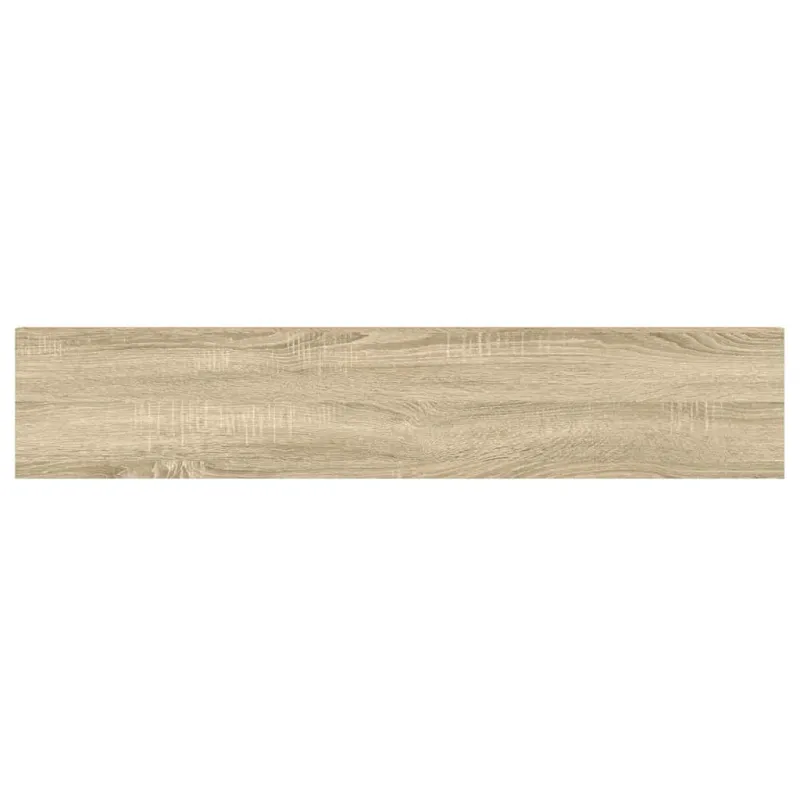 Pakabinamos lentynos, 4vnt., ąžuolo/baltos, 120x23,5x3,8cm, MDF