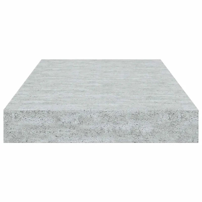 Pakabinamos sieninės lentynos, 2vnt., pilkos, 40x23x3,8cm, MDF