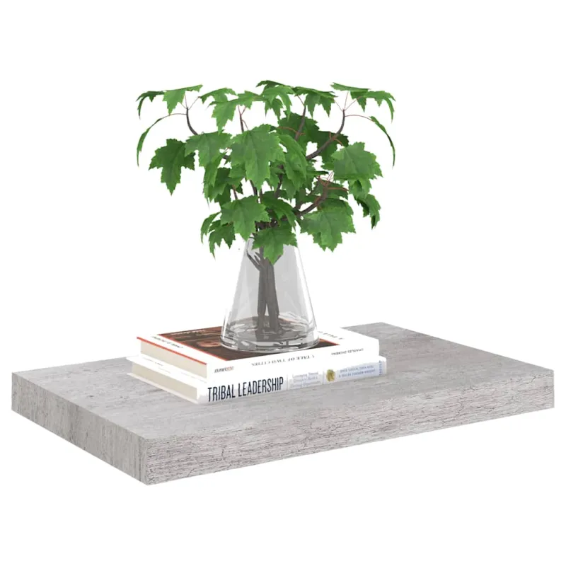 Pakabinama sieninė lentyna, betono pilka, 50x23x3,8cm, MDF