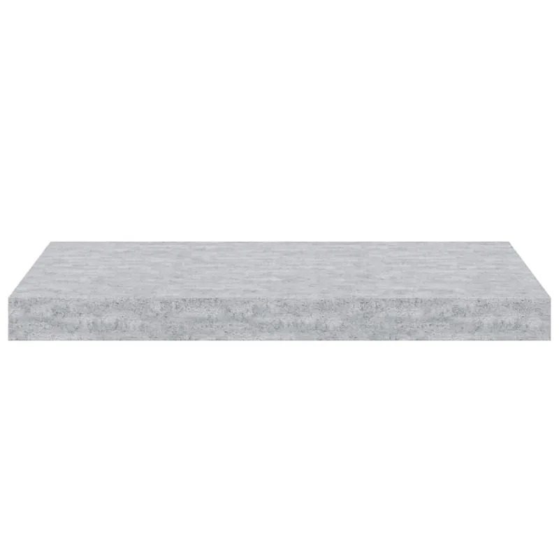 Pakabinamos sieninės lentynos, 4vnt., pilkos, 50x23x3,8cm, MDF