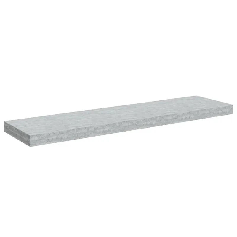 Pakabinamos lentynos, 4vnt., betono pilkos, 90x23,5x3,8cm, MDF