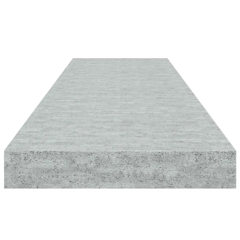 Pakabinamos lentynos, 4vnt., betono pilkos, 90x23,5x3,8cm, MDF