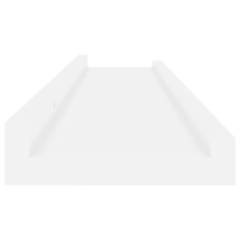 Sieninės lentynos, 2vnt., baltos spalvos, 80x9x3cm, blizgios