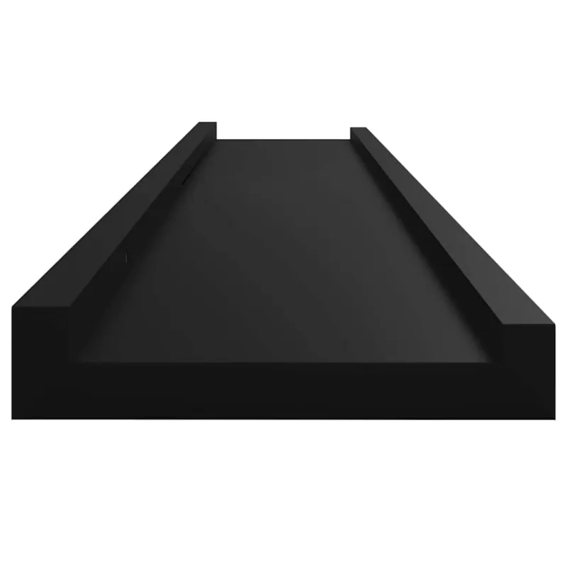 Sieninės lentynos, 4vnt., juodos spalvos, 100x9x3cm