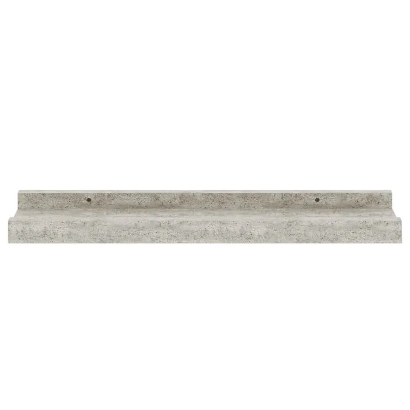 Sieninės lentynos, 2vnt., betono pilkos spalvos, 40x9x3cm