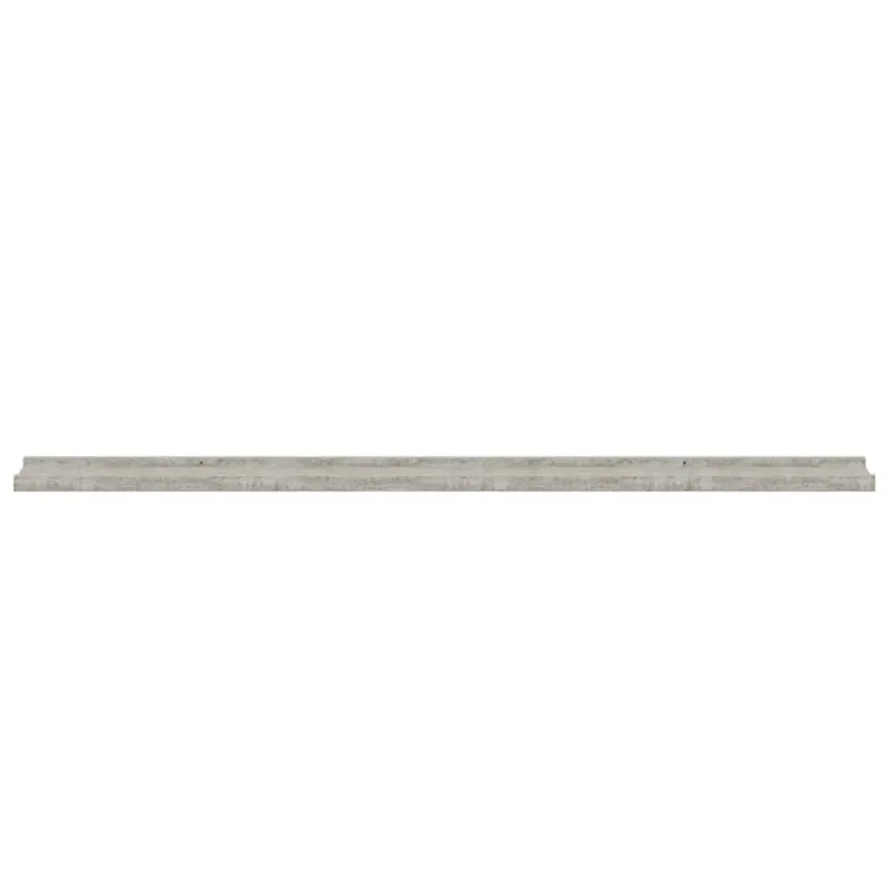 Sieninės lentynos, 2vnt., betono pilkos spalvos, 115x9x3cm