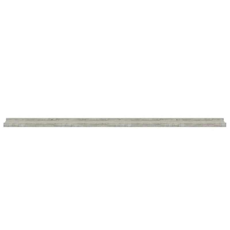 Sieninės lentynos, 4vnt., betono pilkos spalvos, 115x9x3cm