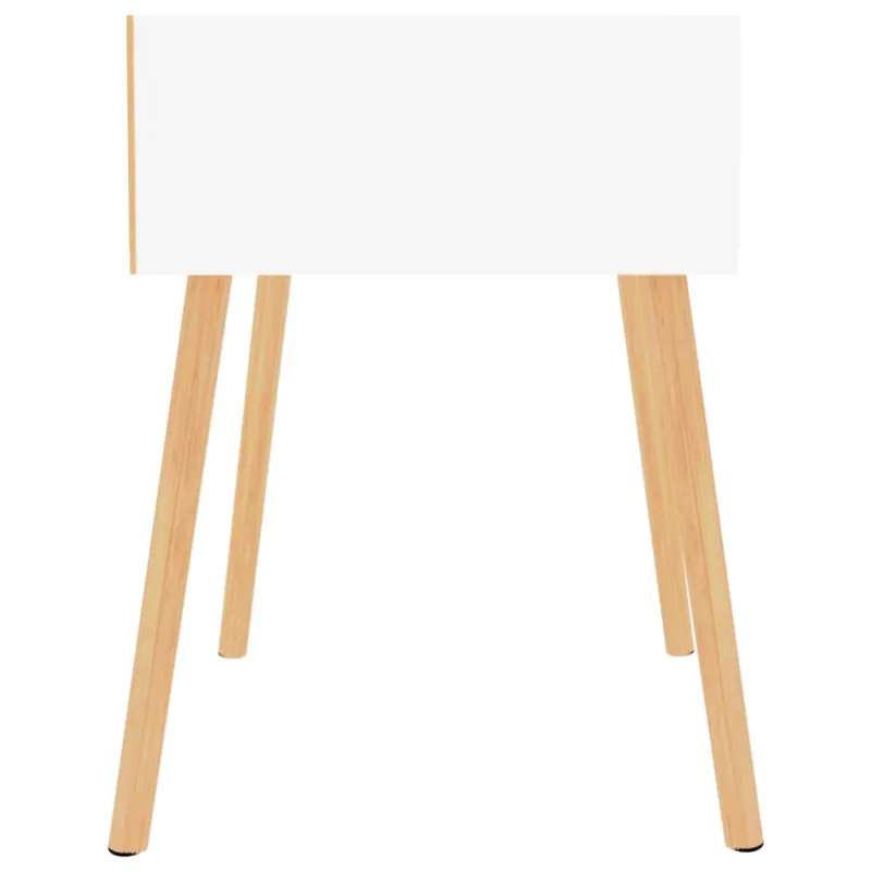 Naktinės spintelės, 2vnt., baltos, 40x40x56cm, apdirbta mediena