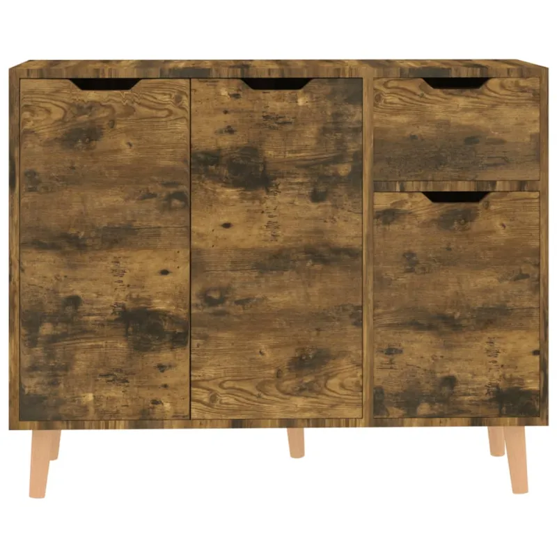 Šoninė spintelė, dūminė ąžuolo, 90x30x72cm, apdirbta mediena
