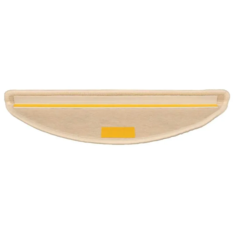 Laiptų kilimėliai, 15 vnt., 56x17x3 cm, sidabro spalvos, pusapvaliai