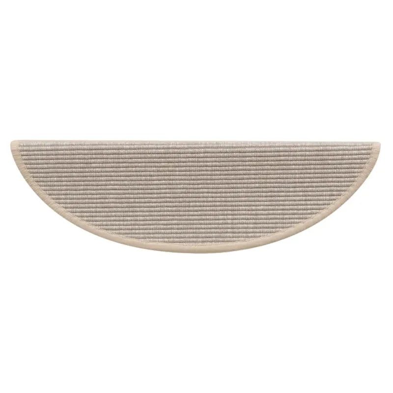 Laiptų kilimėliai, 15 vnt., 56x17x3 cm, sidabro spalvos, pusapvaliai