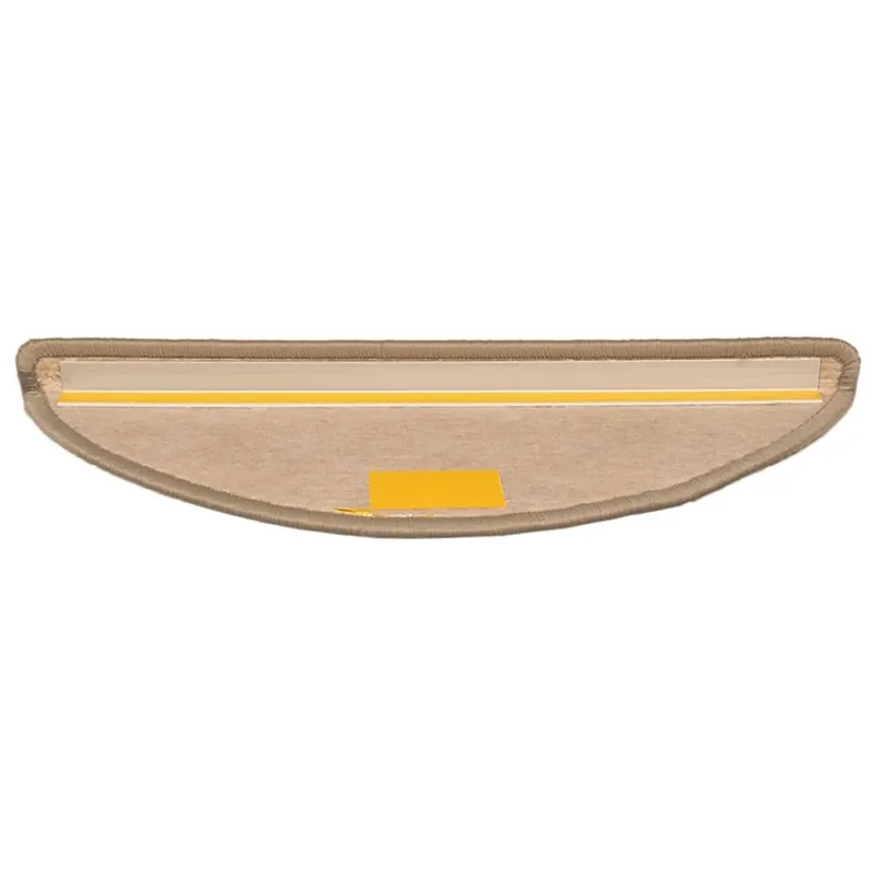 Laiptų kilimėliai, 15 vnt., 56x17x3 cm, tamsiai smėlio spalvos, pusapvaliai