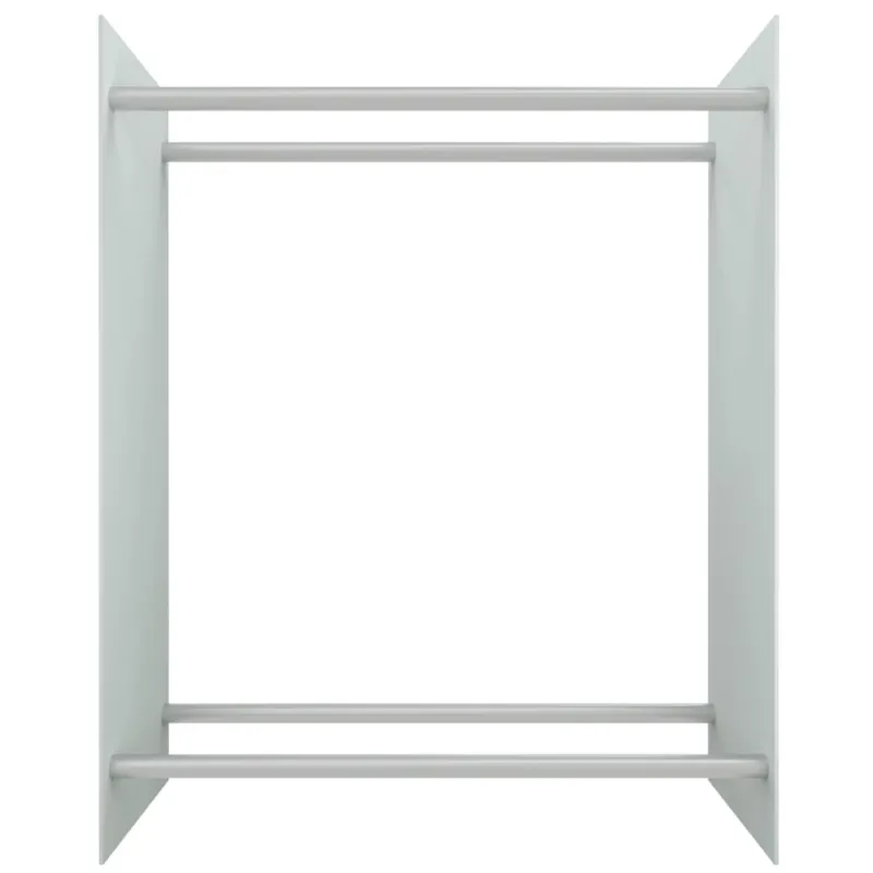 Stovas malkoms, baltos spalvos, 80x35x100cm, grūdintas stiklas