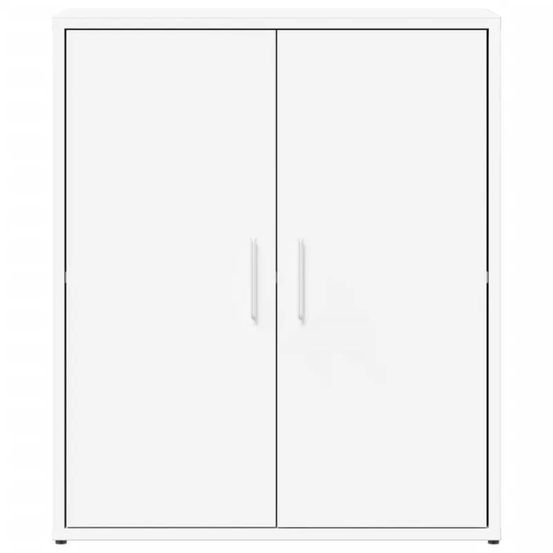 Šoninės spintelės, 2vnt., baltos, 60x31x70cm, apdirbta mediena