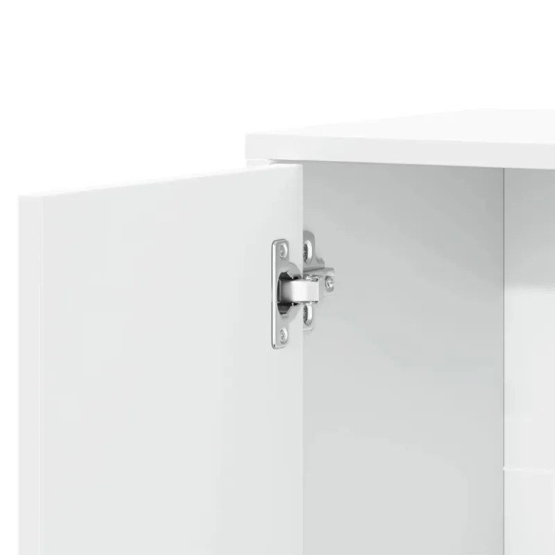 Šoninės spintelės, 2vnt., baltos, 60x31x70cm, apdirbta mediena