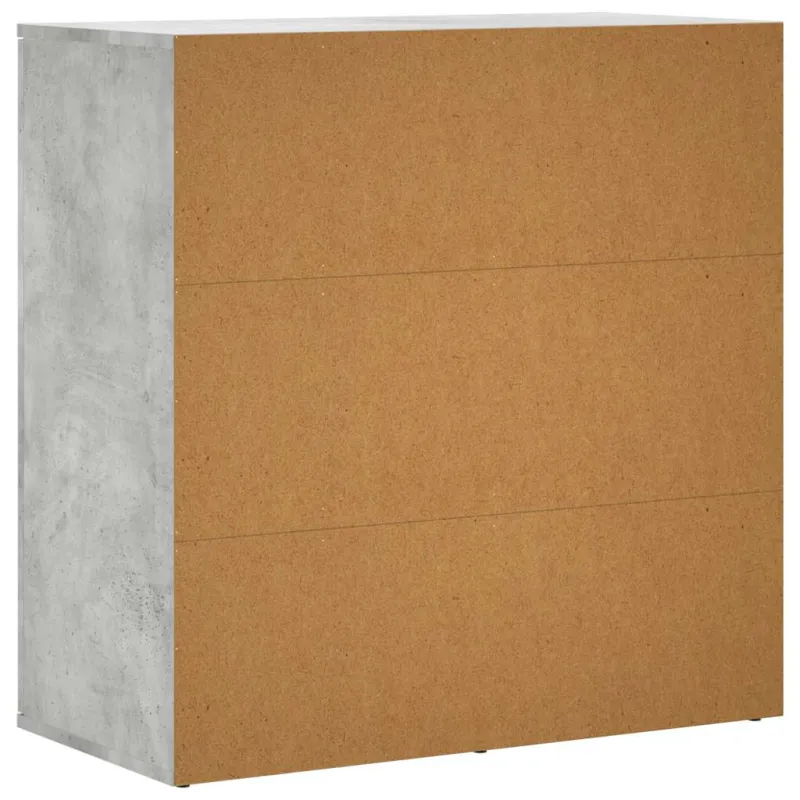 Šoninės spintelės, 2vnt., betono, 79x38x80cm, apdirbta mediena