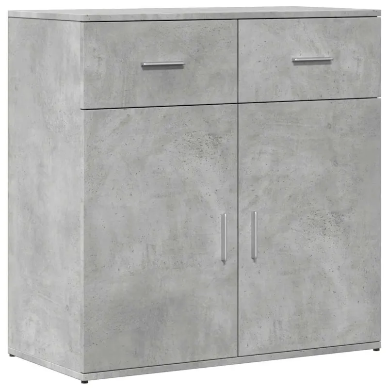 Šoninės spintelės, 2vnt., betono, 79x38x80cm, apdirbta mediena