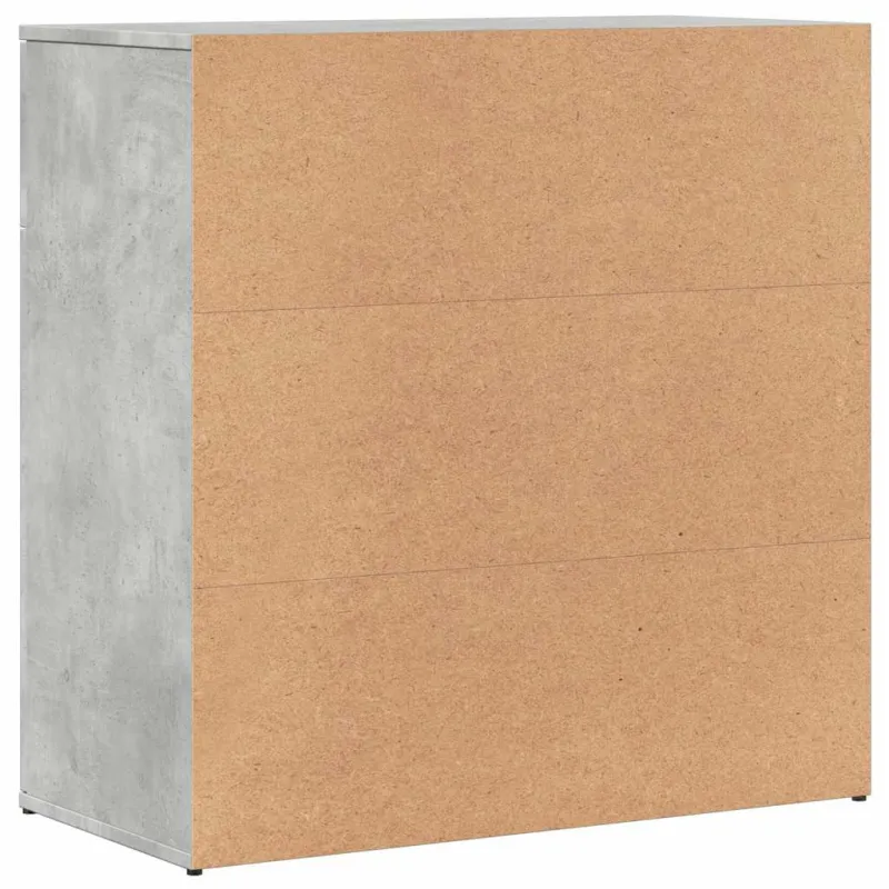 Šoninės spintelės, 2vnt., betono, 79x38x80cm, apdirbta mediena