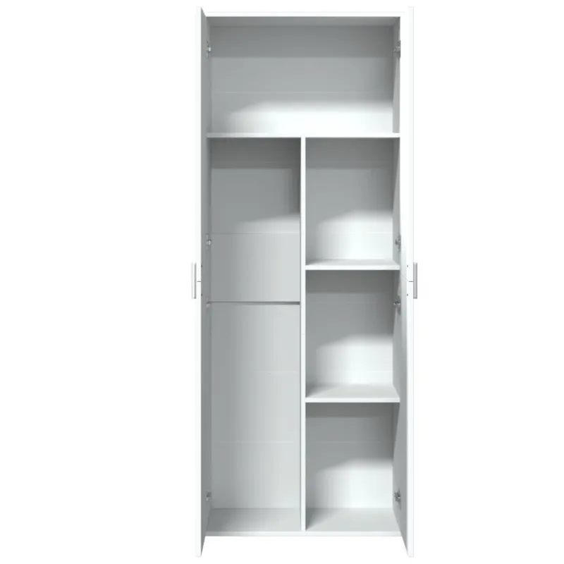 Komoda, baltos spalvos, 70x35x180cm, apdirbta mediena
