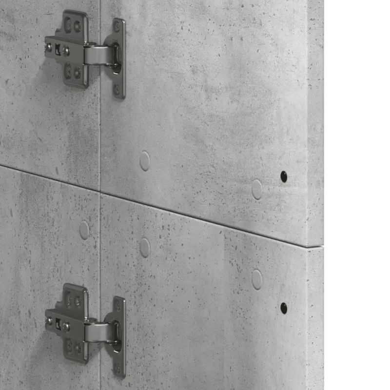Komoda, betono pilkos spalvos, 60x35x180cm, apdirbta mediena