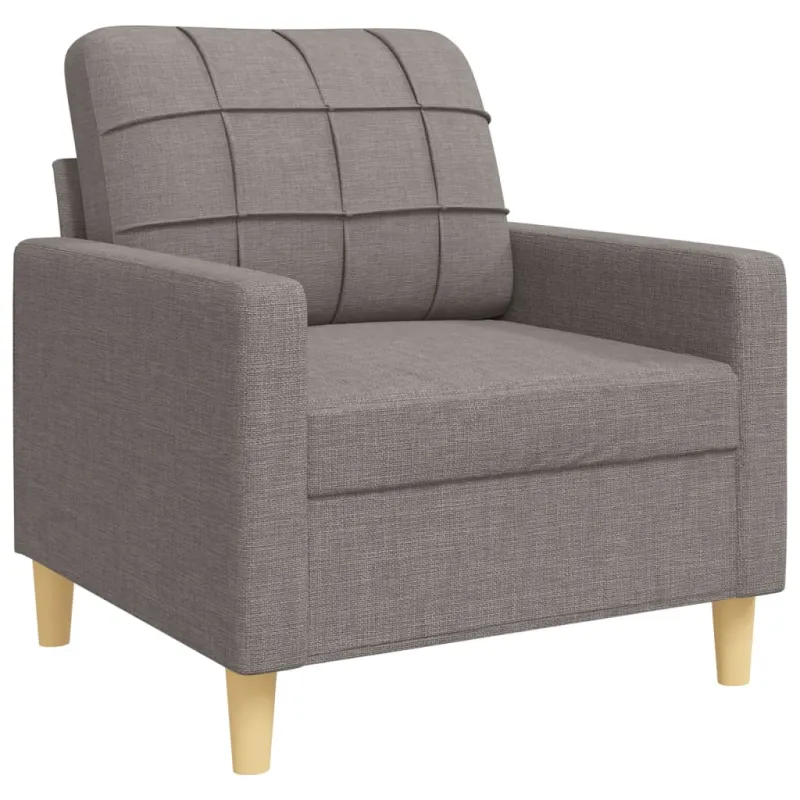Sofos komplektas, 3 dalių, taupe spalvos, audinys