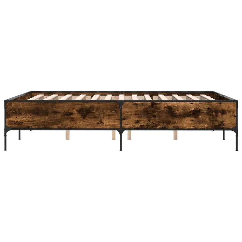 Lovos rėmas, dūminio ąžuolo, 150x200cm, mediena ir metalas