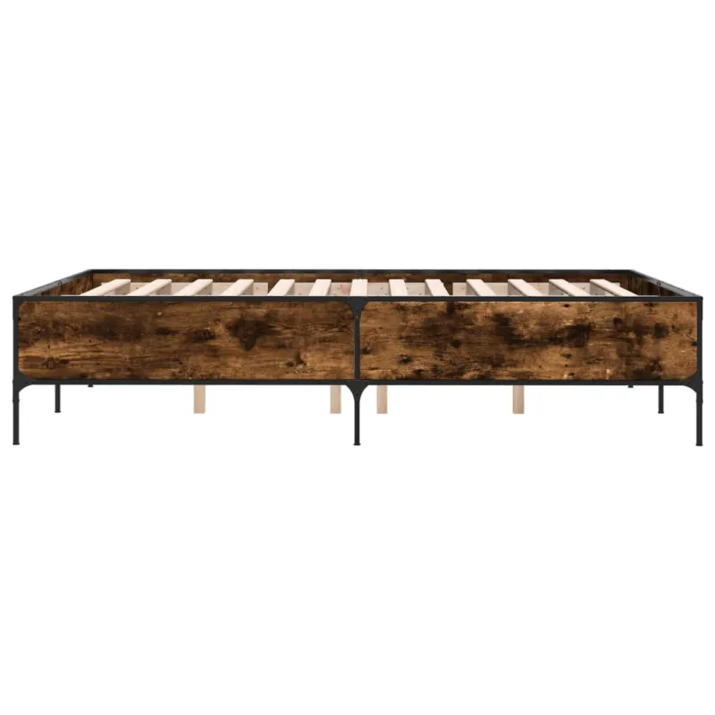 Lovos rėmas, dūminio ąžuolo, 140x190cm, mediena ir metalas