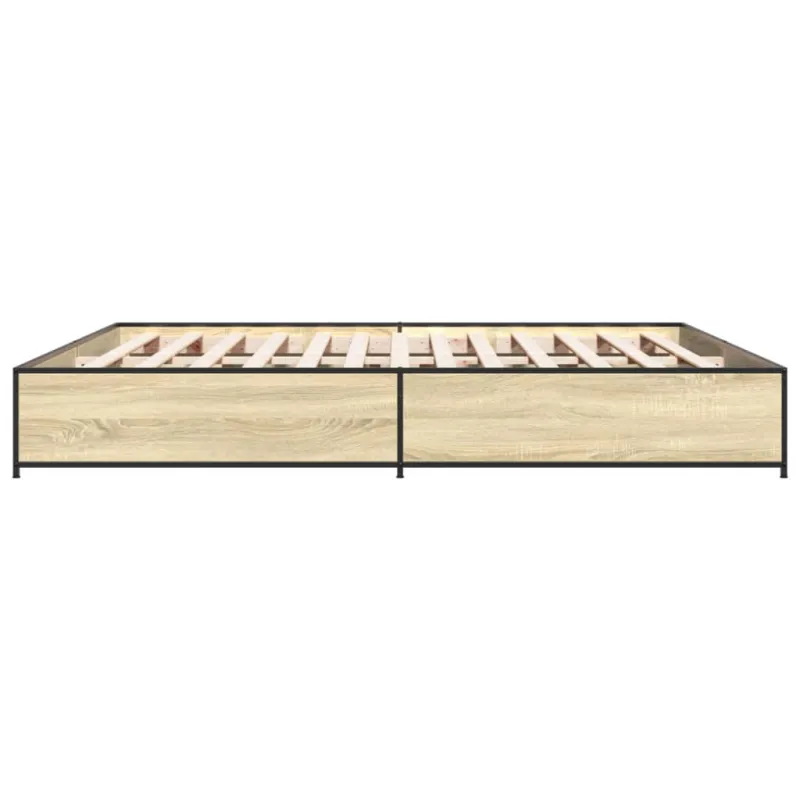 Lovos rėmas, ąžuolo, 200x200cm, apdirbta mediena ir metalas