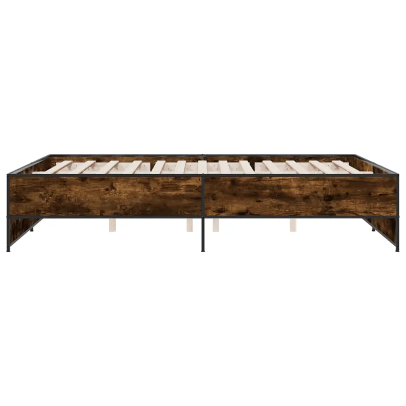 Lovos rėmas, dūminio ąžuolo, 160x200cm, mediena ir metalas